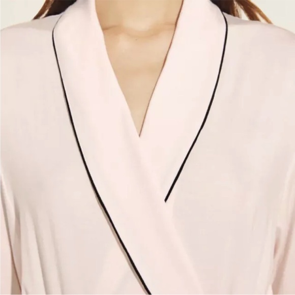 Eberjey Robe Womens L/XL Pale Pink Belted Soft Lightweight Short Kimono - Picture 10 of 10